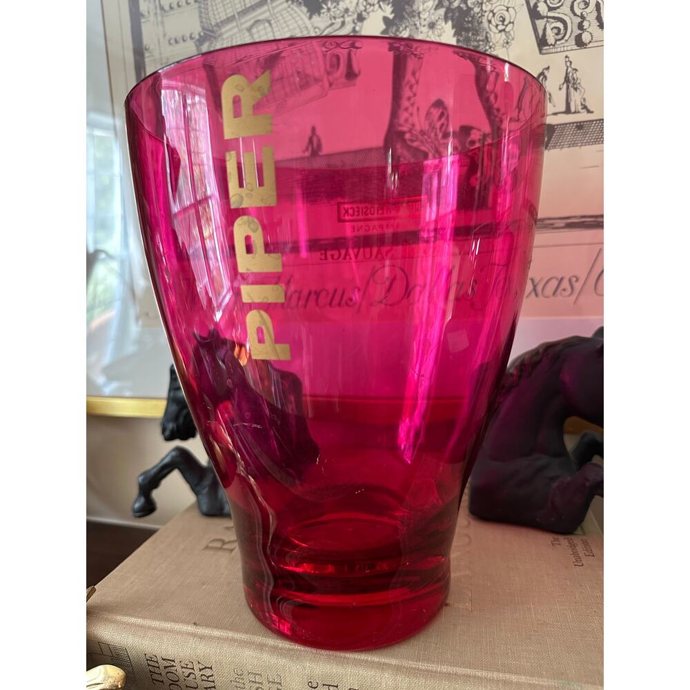 Piper-Heidsieck Rosé Sauvage Champagne ice bucket pink plastic gold letters